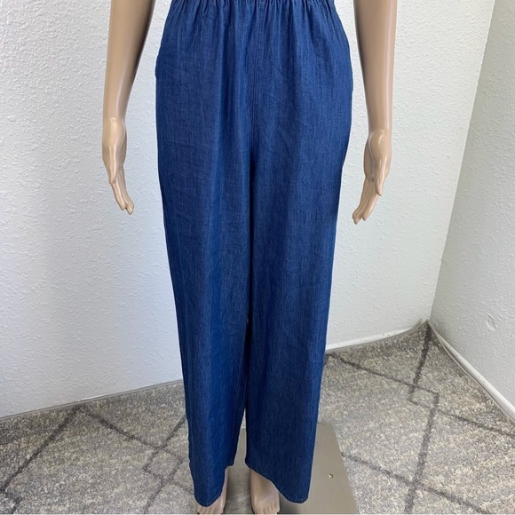 BLUE Rain Francescas chambray Ellison Romper size XXS Ruched Off Shoulder rodeo - Picture 3 of 13